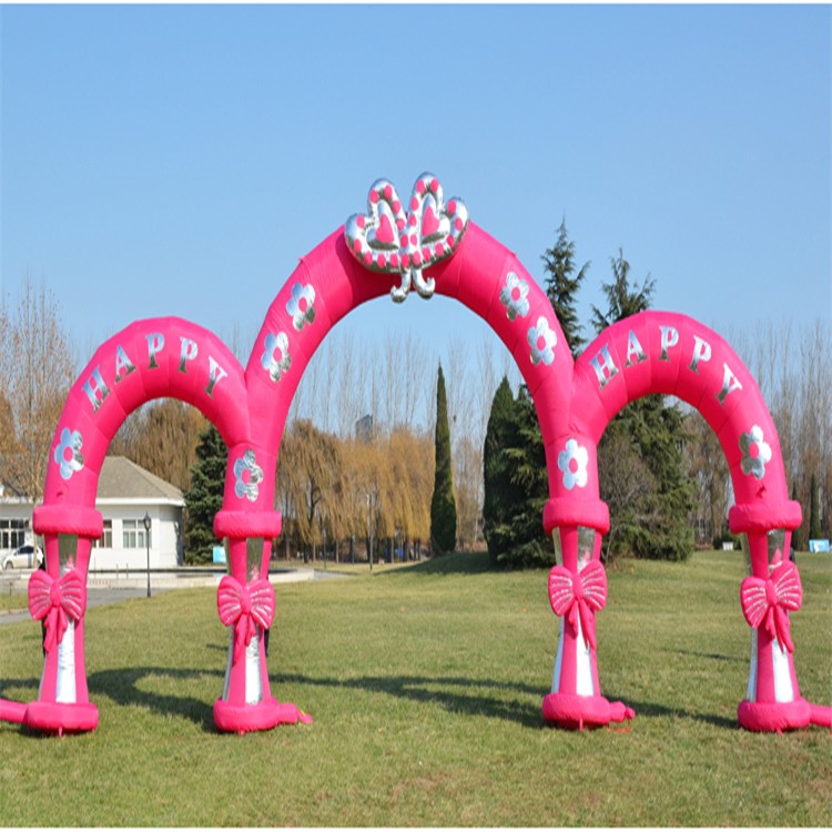 广州粉色充气拱门